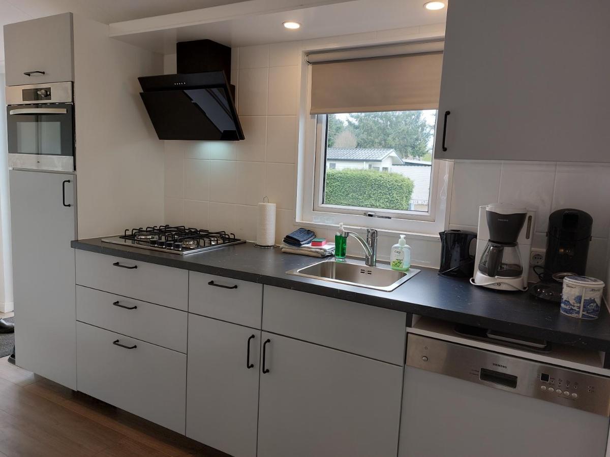 Modern En Chic Chalet Tot 4 Personen Op De Veluwe Recreatiepark De Oude Driest プッテン エクステリア 写真